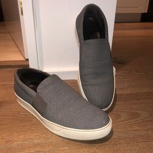 Lanvin Leather Slip On Sneakers